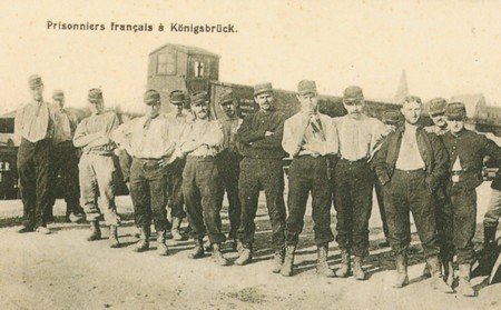 Un groupe de prisonniers français au camp de Königsbrück
