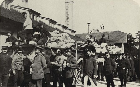 La poste aux colis du camp de prisonnier de Grafenwöhr pendant la Première Guerre Mondiale
