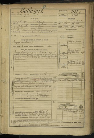 exemple de fiche matricule trouvée au Archives départementales de la Marne