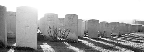 Tombes de soldats morts pour la France pendant la Grande Guerre