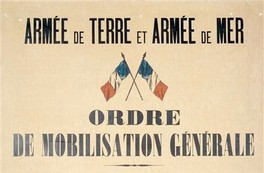 Affiche pour la mobilisation générale d'Aout 1914
