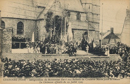 Inauguration du monument de Cousolre le 29 juillet 1923