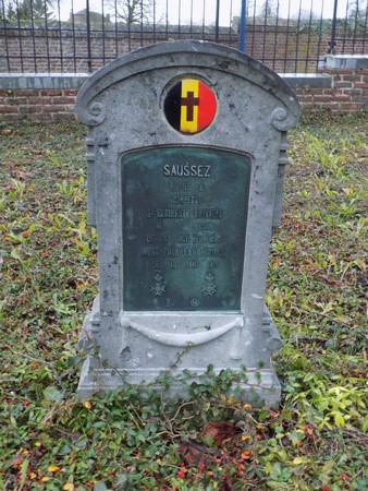 Sepulture de Victor Antoine SAUSSEZ au carré belge du cimetière d’Orsmaal-Gussenhoven