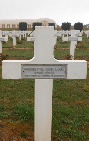 Tombe d'Albin PRISSETTE au cimetière Saint-Roch de Valenciennes